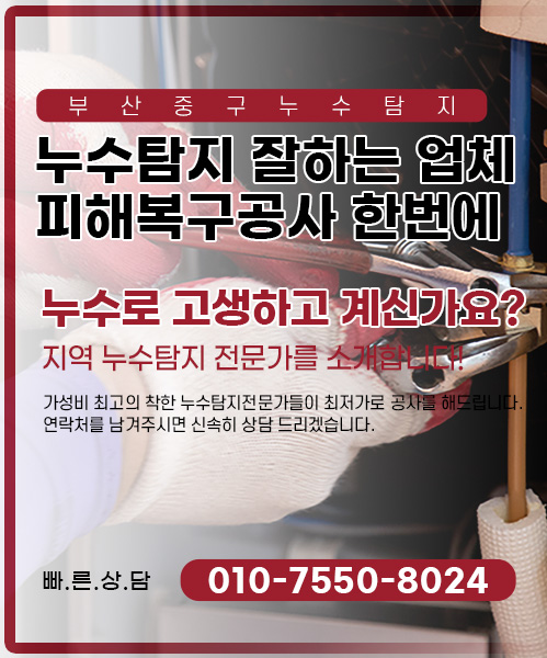 누수탐지 잘하는 업체 피해복구공사 한번에 모바일 비주얼 0